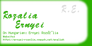 rozalia ernyei business card